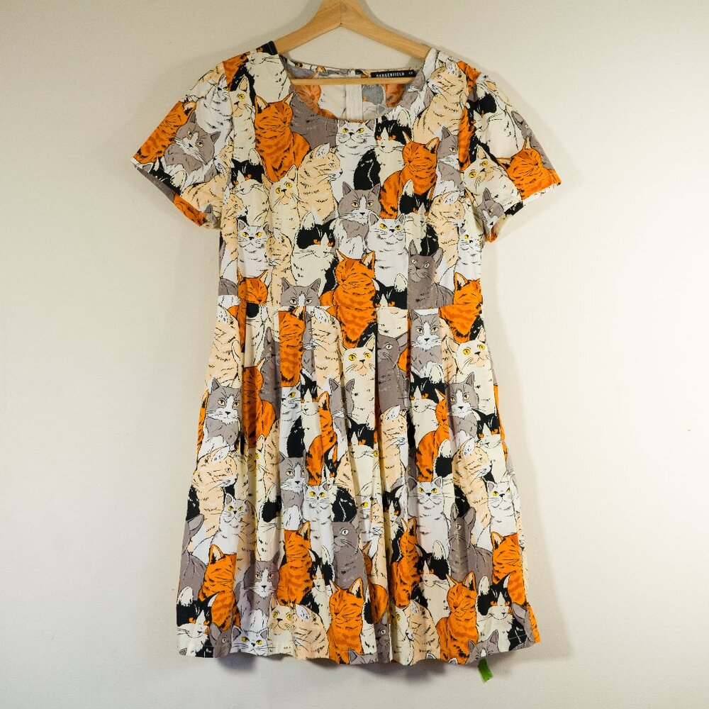 Dangerfield Size 12 Cat Print Dress